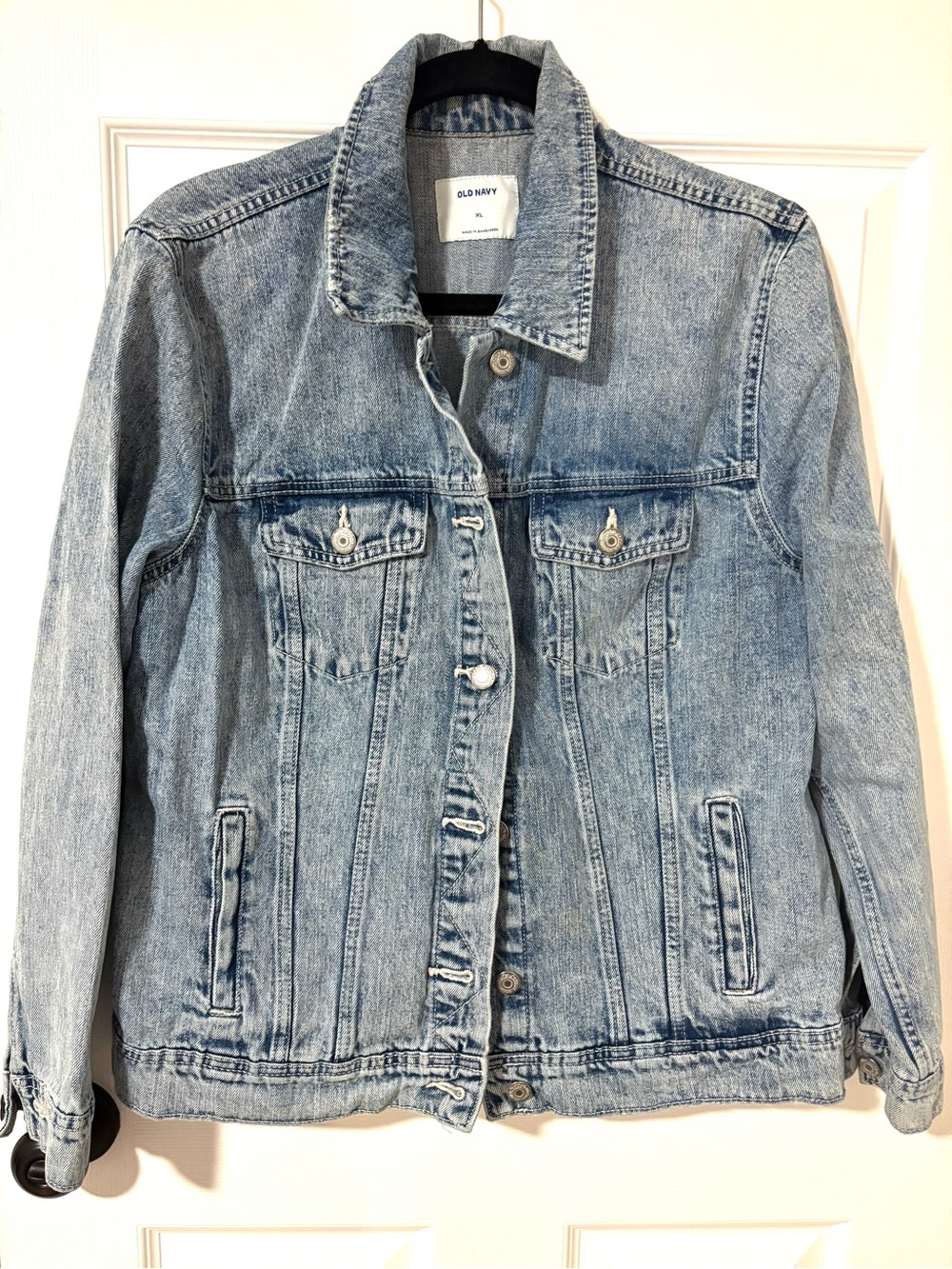Americana Old Navy XL Denim Jacket Medium Wash American Flag
